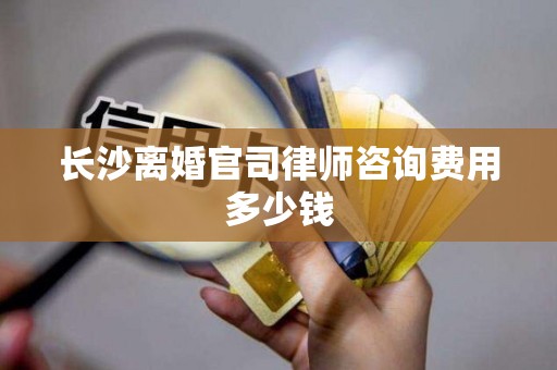 长沙离婚官司律师咨询费用多少钱