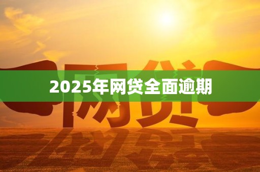 2025年网贷全面逾期