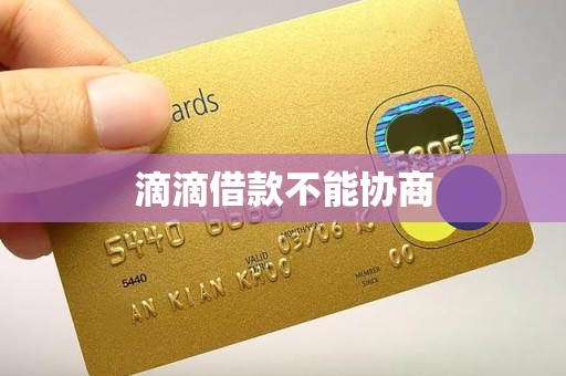 滴滴借款不能协商