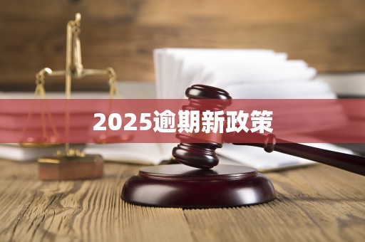 2025逾期新政策