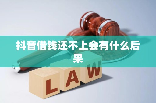 抖音借钱还不上会有什么后果