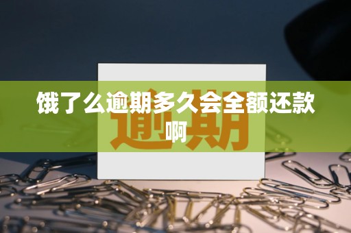 饿了么逾期多久会全额还款啊