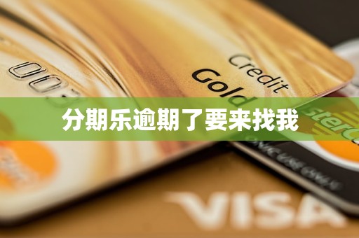 分期乐逾期了要来找我