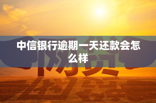 中信银行逾期一天还款会怎么样 中信银行逾期一天还款会怎么样