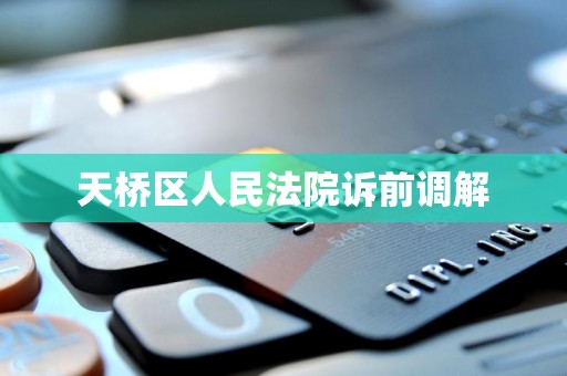 天桥区人民法院诉前调解
