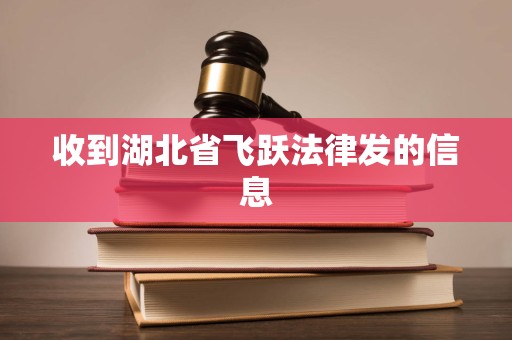 收到湖北省飞跃法律发的信息