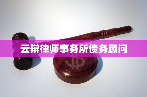 云辩律师事务所债务顾问 云辩律师事务所债务顾问