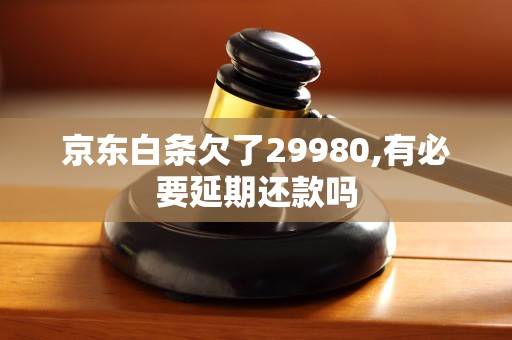 京东白条欠了29980,有必要延期还款吗