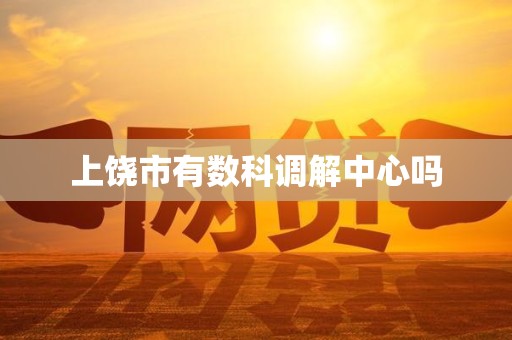 上饶市有数科调解中心吗