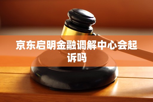 京东启明金融调解中心会起诉吗