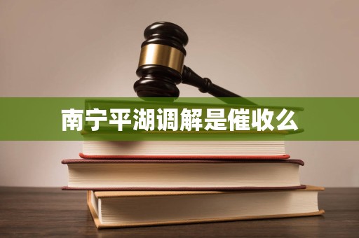 南宁平湖调解是催收么 南宁平湖调解是催收么