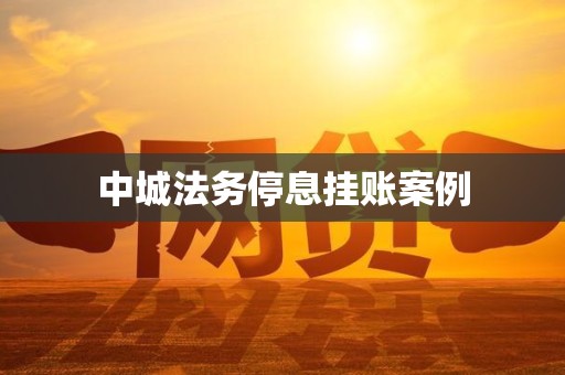 中城法务停息挂账案例 中城法务停息挂账案例