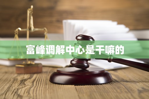 富峰调解中心是干嘛的 富峰调解中心是干嘛的
