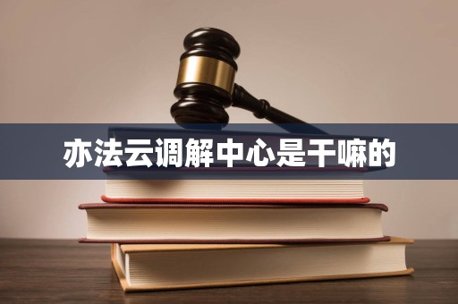 亦法云调解中心是干嘛的