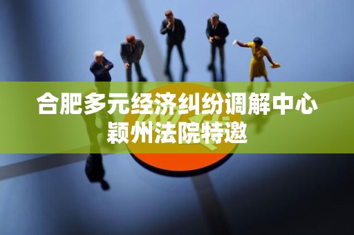 合肥多元经济纠纷调解中心颖州法院特邀