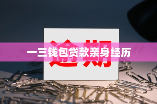 一三钱包贷款亲身经历