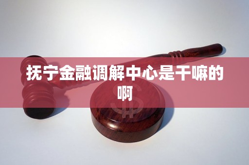 抚宁金融调解中心是干嘛的啊 抚宁金融调解中心是干嘛的啊