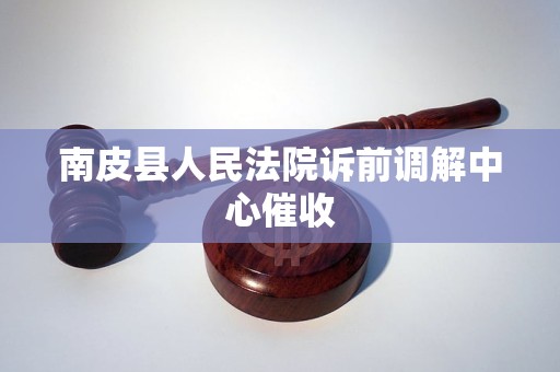 南皮县人民法院诉前调解中心催收
