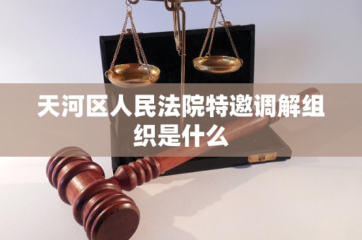 天河区人民法院特邀调解组织是什么 天河区人民法院特邀调解组织是什么