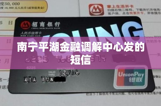 南宁平湖金融调解中心发的短信
