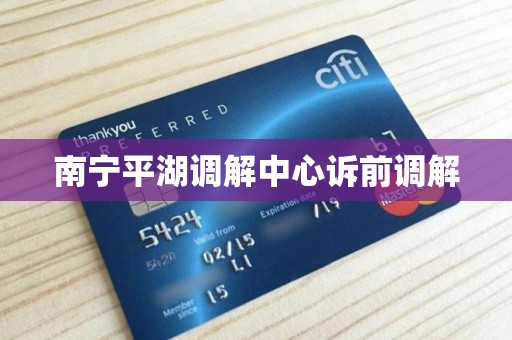 南宁平湖调解中心诉前调解 南宁平湖调解中心诉前调解