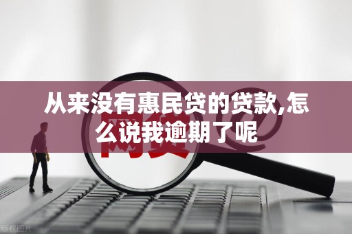 从来没有惠民贷的贷款,怎么说我逾期了呢