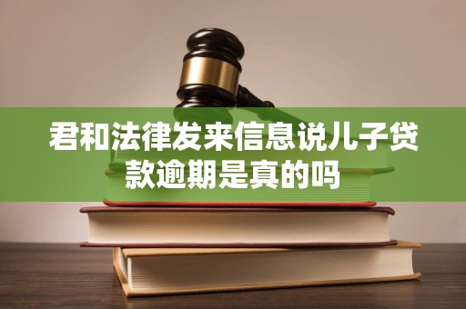 君和法律发来信息说儿子贷款逾期是真的吗