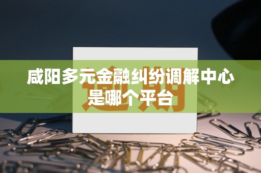 咸阳多元金融纠纷调解中心是哪个平台