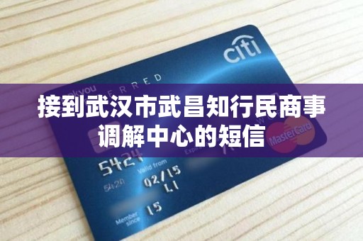 接到武汉市武昌知行民商事调解中心的短信
