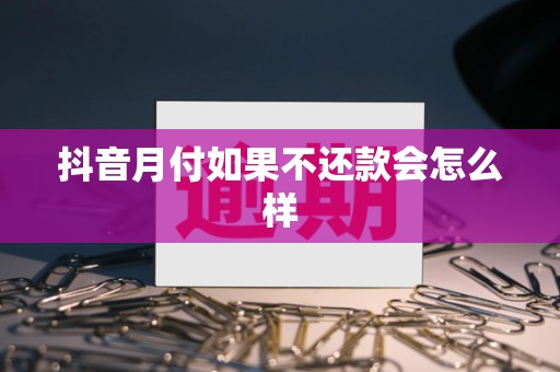 抖音月付如果不还款会怎么样