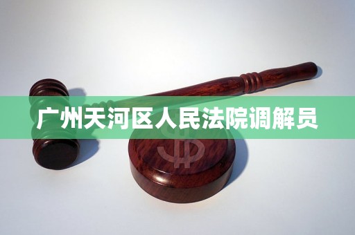 广州天河区人民法院调解员