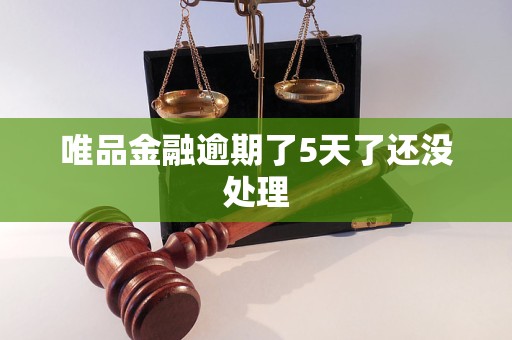 唯品金融逾期了5天了还没处理