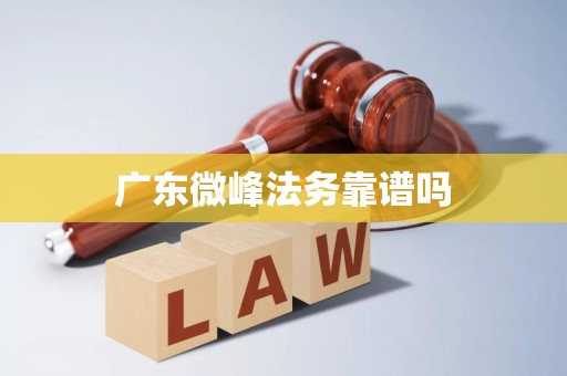 广东微峰法务靠谱吗