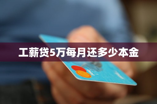 工薪贷5万每月还多少本金 工薪贷5万每月还多少本金