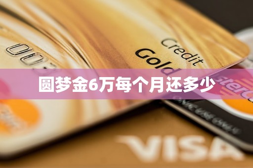 圆梦金6万每个月还多少