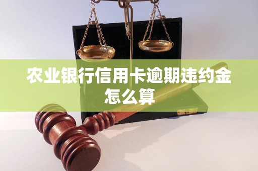 农业银行信用卡逾期违约金怎么算