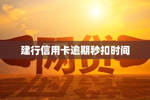 建行信用卡逾期秒扣时间