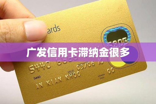 广发信用卡滞纳金很多 广发信用卡滞纳金很多
