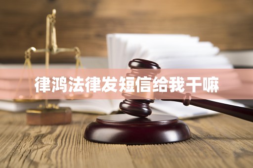 律鸿法律发短信给我干嘛 律鸿法律发短信给我干嘛