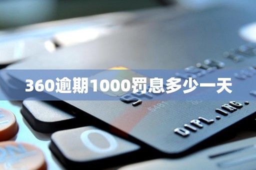 360逾期1000罚息多少一天 360逾期1000罚息多少一天