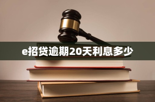 e招贷逾期20天利息多少 e招贷逾期20天利息多少