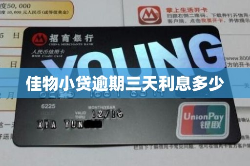佳物小贷逾期三天利息多少