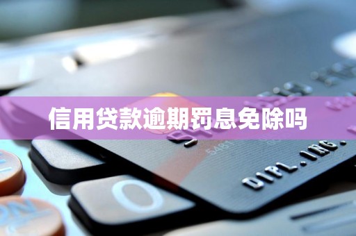 信用贷款逾期罚息免除吗