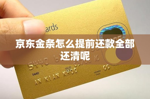 京东金条怎么提前还款全部还清呢