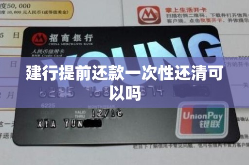 建行提前还款一次性还清可以吗