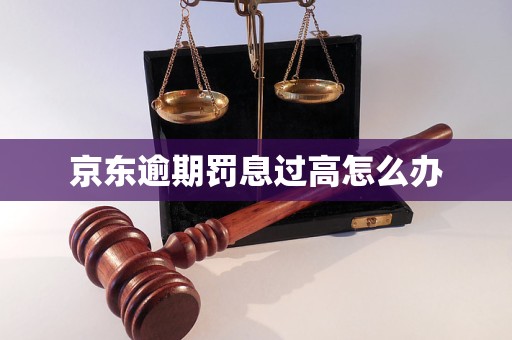 京东逾期罚息过高怎么办 京东逾期罚息过高怎么办