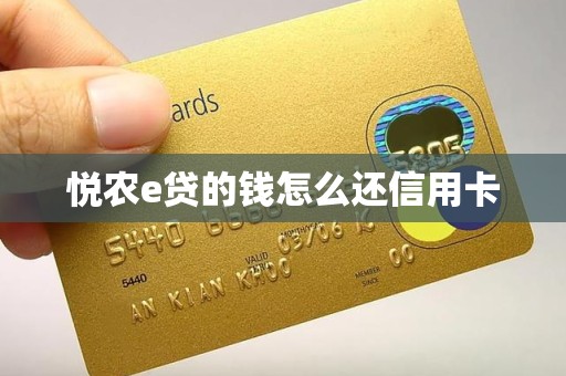 悦农e贷的钱怎么还信用卡 悦农e贷的钱怎么还信用卡