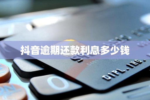 抖音逾期还款利息多少钱 抖音逾期还款利息多少钱