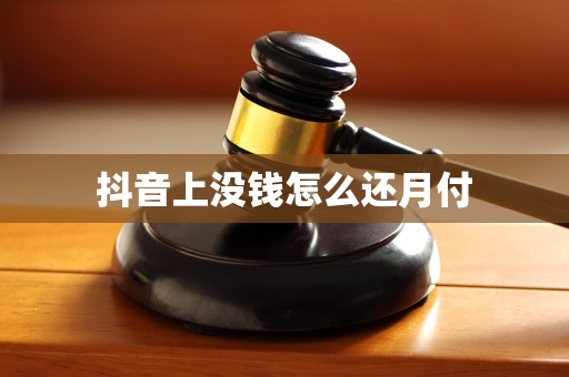 抖音上没钱怎么还月付