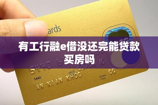 有工行融e借没还完能贷款买房吗